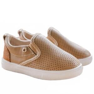 NEW LITTLE LOVE BUG kid's quinn slip-on shoes in tan